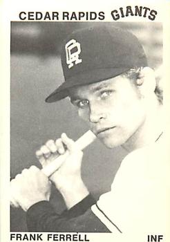 1975 TCMA Cedar Rapids Giants #21 Frank Ferrell Front