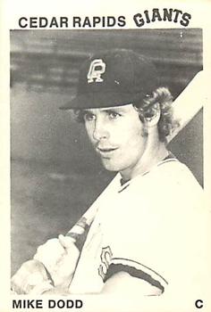 1975 TCMA Cedar Rapids Giants #22 Mike Dodd Front