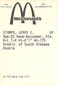1975 TCMA Cedar Rapids Giants #24 Jerry Stamps Back