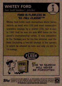 2010 Topps Heritage - Baseball Flashbacks #BF3 Whitey Ford Back