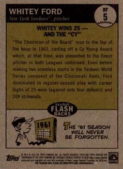 2010 Topps Heritage - Baseball Flashbacks #BF5 Whitey Ford Back