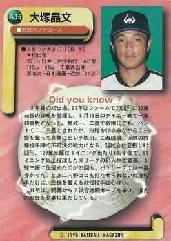 1998 BBM All-Star Game #A35 Akinori Ohtsuka Back
