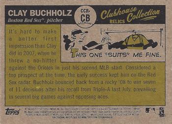 2010 Topps Heritage - Clubhouse Collection Relics #CCR-CB Clay Buchholz Back