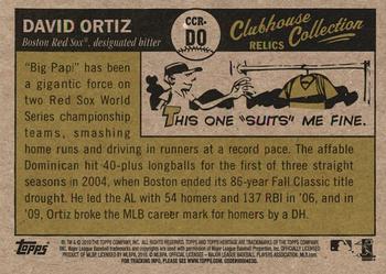 2010 Topps Heritage - Clubhouse Collection Relics #CCR-DO David Ortiz Back