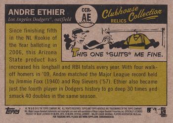 2010 Topps Heritage - Clubhouse Collection Relics #CCR-AE Andre Ethier Back