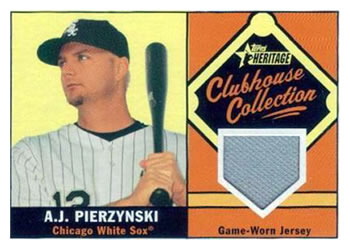 2010 Topps Heritage - Clubhouse Collection Relics #CCR-AJP A.J. Pierzynski Front