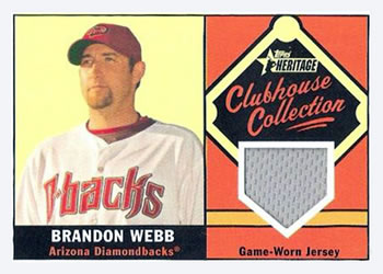 2010 Topps Heritage - Clubhouse Collection Relics #CCR-BWE Brandon Webb Front