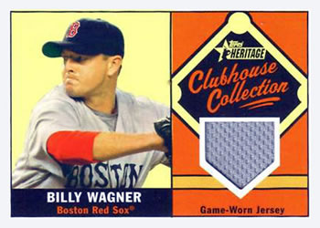 2010 Topps Heritage - Clubhouse Collection Relics #CCR-BW Billy Wagner Front