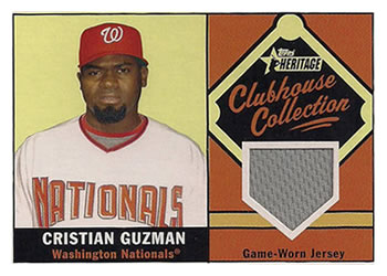 2010 Topps Heritage - Clubhouse Collection Relics #CCR-CG Cristian Guzman Front