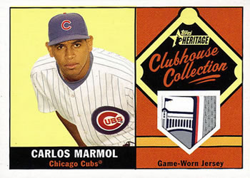 2010 Topps Heritage - Clubhouse Collection Relics #CCR-CM Carlos Marmol Front