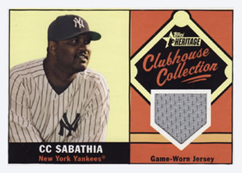 2010 Topps Heritage - Clubhouse Collection Relics #CCR-CS CC Sabathia Front
