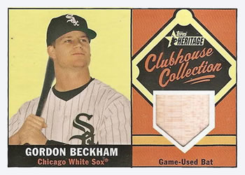 2010 Topps Heritage - Clubhouse Collection Relics #CCR-GB Gordon Beckham Front
