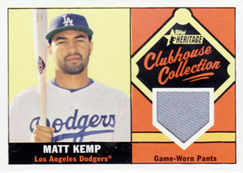 2010 Topps Heritage - Clubhouse Collection Relics #CCR-MK Matt Kemp Front