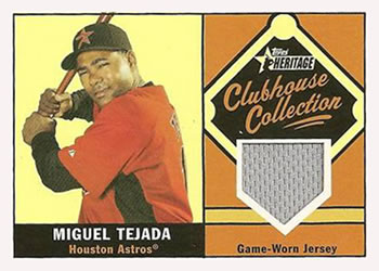 2010 Topps Heritage - Clubhouse Collection Relics #CCR-MT Miguel Tejada Front