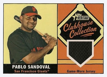 2010 Topps Heritage - Clubhouse Collection Relics #CCR-PS Pablo Sandoval Front
