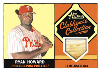 2010 Topps Heritage - Clubhouse Collection Relics #CCR-RH Ryan Howard Front