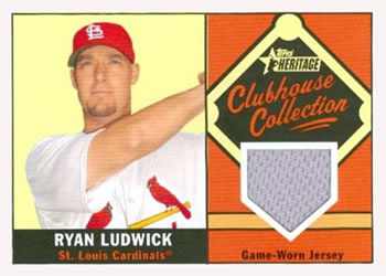 2010 Topps Heritage - Clubhouse Collection Relics #CCR-RL Ryan Ludwick Front