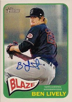 2014 Topps Heritage Minor League - Real One Autographs #ROA-BL Ben Lively Front