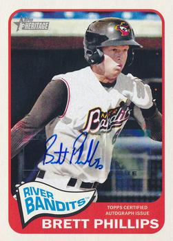 2014 Topps Heritage Minor League - Real One Autographs #ROA-BP Brett Phillips Front