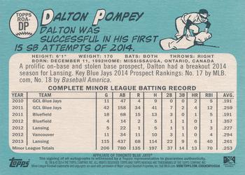 2014 Topps Heritage Minor League - Real One Autographs #ROA-DP Dalton Pompey Back