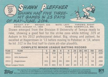 2014 Topps Heritage Minor League - Real One Autographs #ROA-SP Shawn Pleffner Back