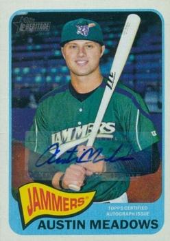 2014 Topps Heritage Minor League - Real One Autographs #ROA-AM Austin Meadows Front