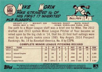 2014 Topps Heritage Minor League - Real One Autographs #ROA-MM Mike Morin Back