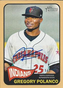 2014 Topps Heritage Minor League - Real One Autographs Orange #ROA-GP Gregory Polanco Front