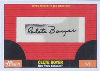 2010 Topps Heritage - 1961 Cut Signatures #CS-CB Clete Boyer Front