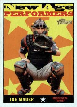 2010 Topps Heritage - New Age Performers #NAP6 Joe Mauer Front