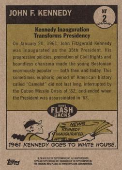 2010 Topps Heritage - News Flashbacks #NF2 John F. Kennedy Back