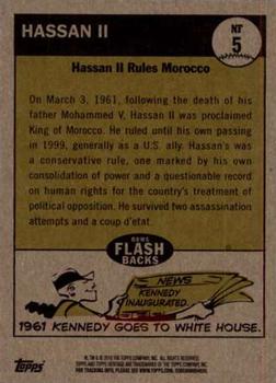 2010 Topps Heritage - News Flashbacks #NF5 Mohammed Hassan II Back