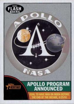 2010 Topps Heritage - News Flashbacks #NF7 Apollo Program Announce Front