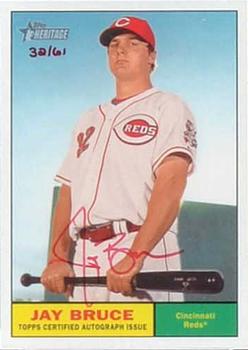 2010 Topps Heritage - Real One Autographs Red Ink #ROAJB Jay Bruce Front