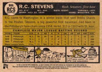 2010 Topps Heritage - Real One Autographs Red Ink #ROARS R.C. Stevens Back