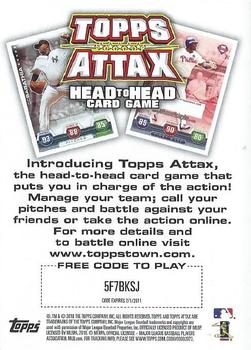 2010 Topps Opening Day #NNO 2010 Topps Attax Back