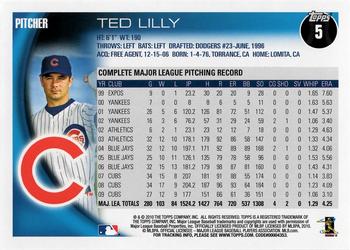 2010 Topps Opening Day #5 Ted Lilly Back