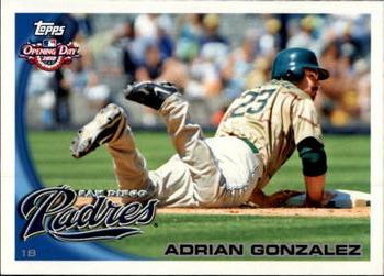 2010 Topps Opening Day #38 Adrian Gonzalez Front