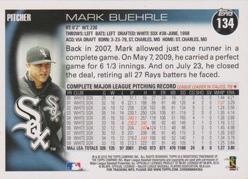 2010 Topps Opening Day #134 Mark Buehrle Back