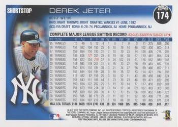 2010 Topps Opening Day #174 Derek Jeter Back