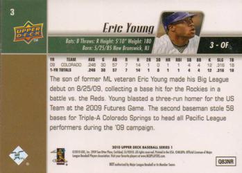 2010 Upper Deck #3 Eric Young Back
