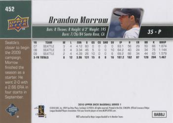 2010 Upper Deck #452 Brandon Morrow Back
