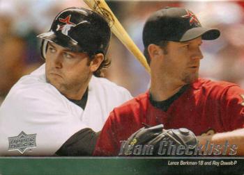 2010 Upper Deck #582 Astros Checklist (Lance Berkman / Roy Oswalt) Front