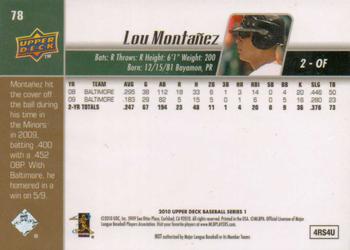 2010 Upper Deck #78 Lou Montanez Back