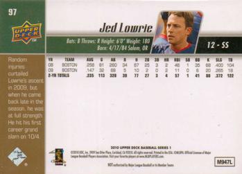 2010 Upper Deck #97 Jed Lowrie Back