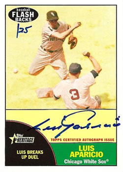 2010 Topps Heritage - Baseball Flashback Autographs #LA Luis Aparicio Front