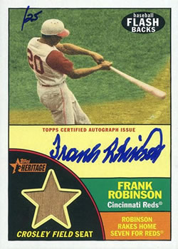 2010 Topps Heritage - Baseball Flashback Stadium Relic Autographs #FR Frank Robinson Front