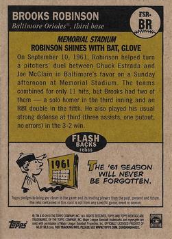 2010 Topps Heritage - Baseball Flashback Stadium Relics #FSR-RS Brooks Robinson Back