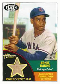 2010 Topps Heritage - Baseball Flashback Stadium Relics #FSR-EB Ernie Banks Front