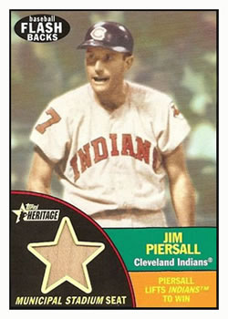 2010 Topps Heritage - Baseball Flashback Stadium Relics #FSR-JP Jim Piersall Front